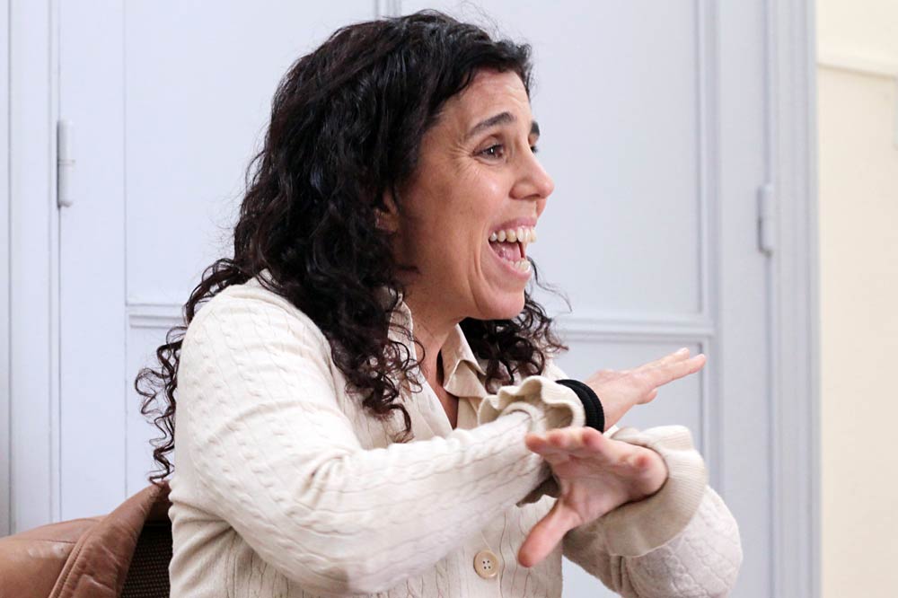 La fiscal María Victoria Huergo tuvo varios cruces con el Dr. Drago a lo largo de las audiencias.