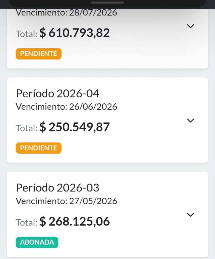 El mismo usuario que pagaba 250.000 pasó a pagar más de 600.000.