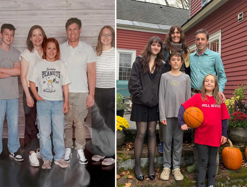 Las familias receptoras de Suiza y Estados Unidos.