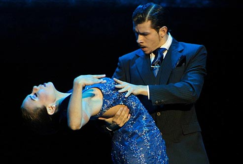 Gabriela y Héctor bailaron el tango 